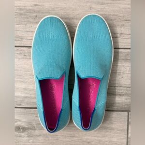 Rothy's Island Blue Slip-On Sneakers